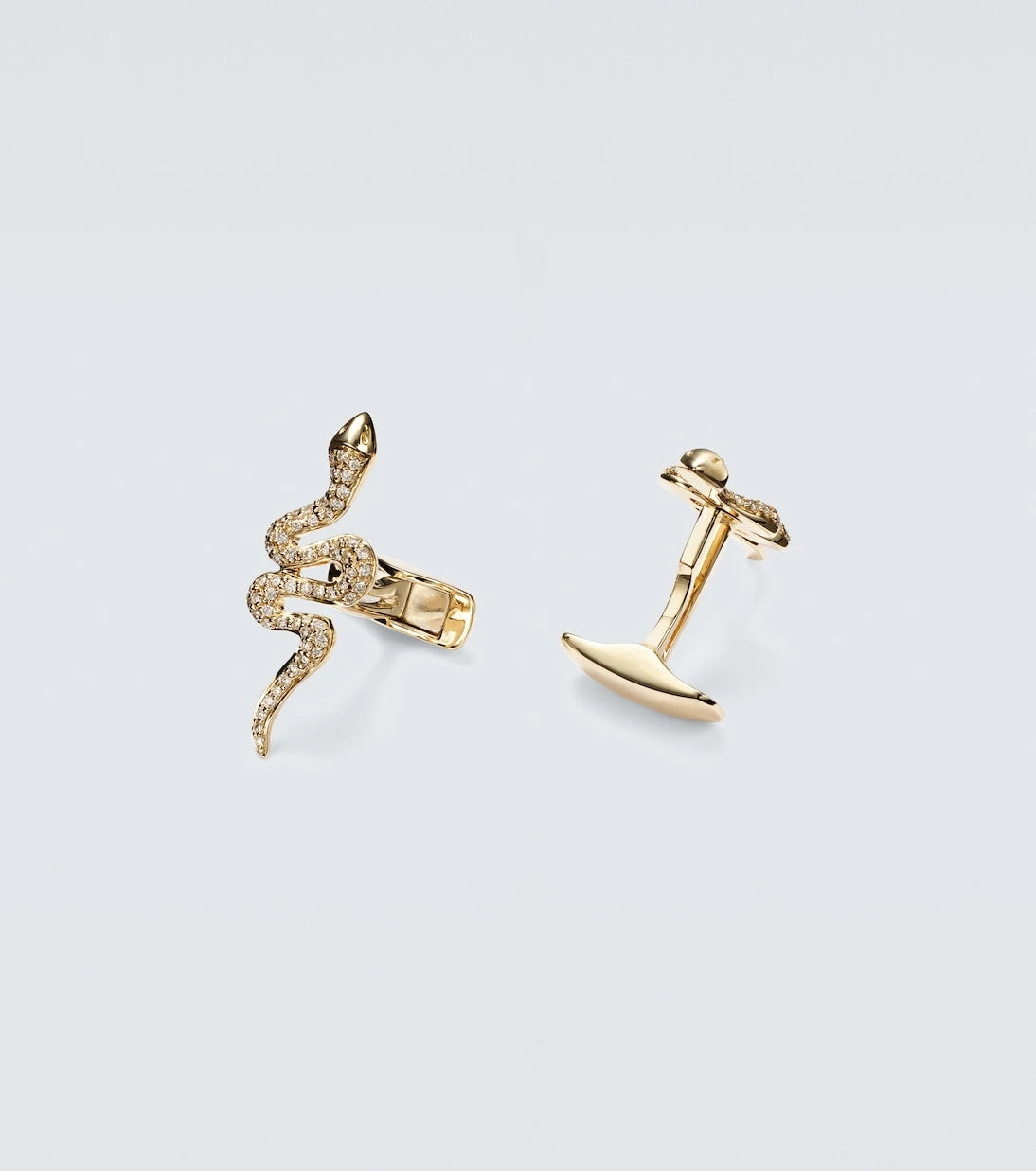 Sydney Evan - Snake 14kt gold cufflinks with diamonds