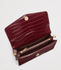 Aspinal Of London Leather Croc-Embossed Eliza Clutch Bag