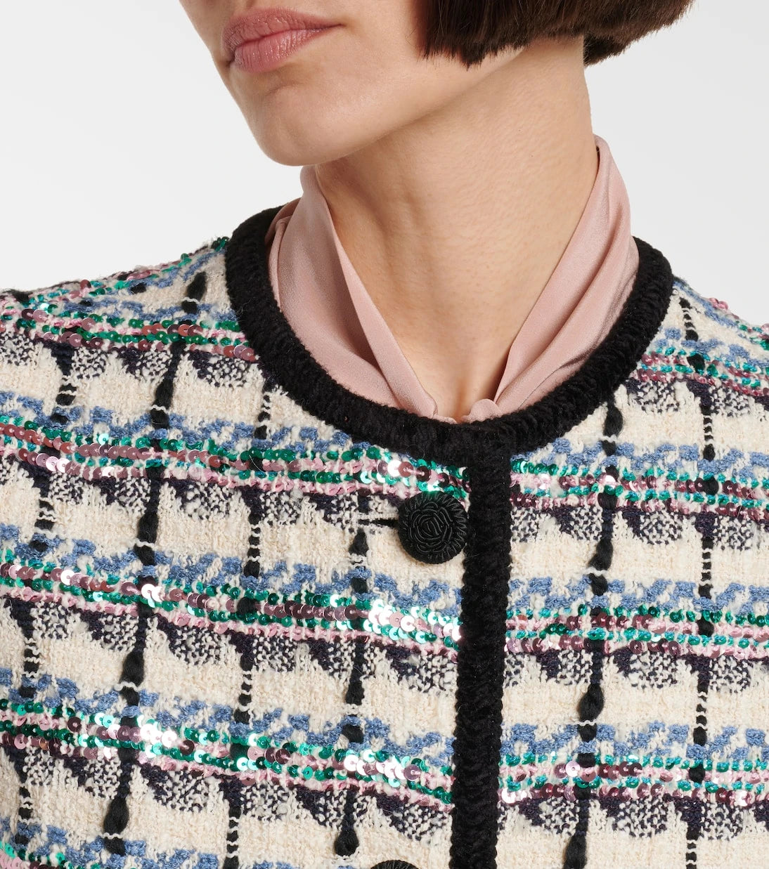 Valentino - Mossi sequined cotton-blend tweed vest