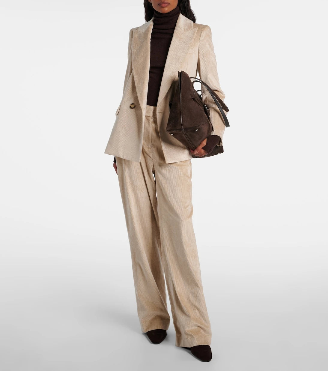 Veronica Beard - Grigore cotton-blend corduroy wide-leg pants