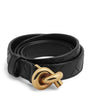 Bottega Veneta Black Leather Knot Belt