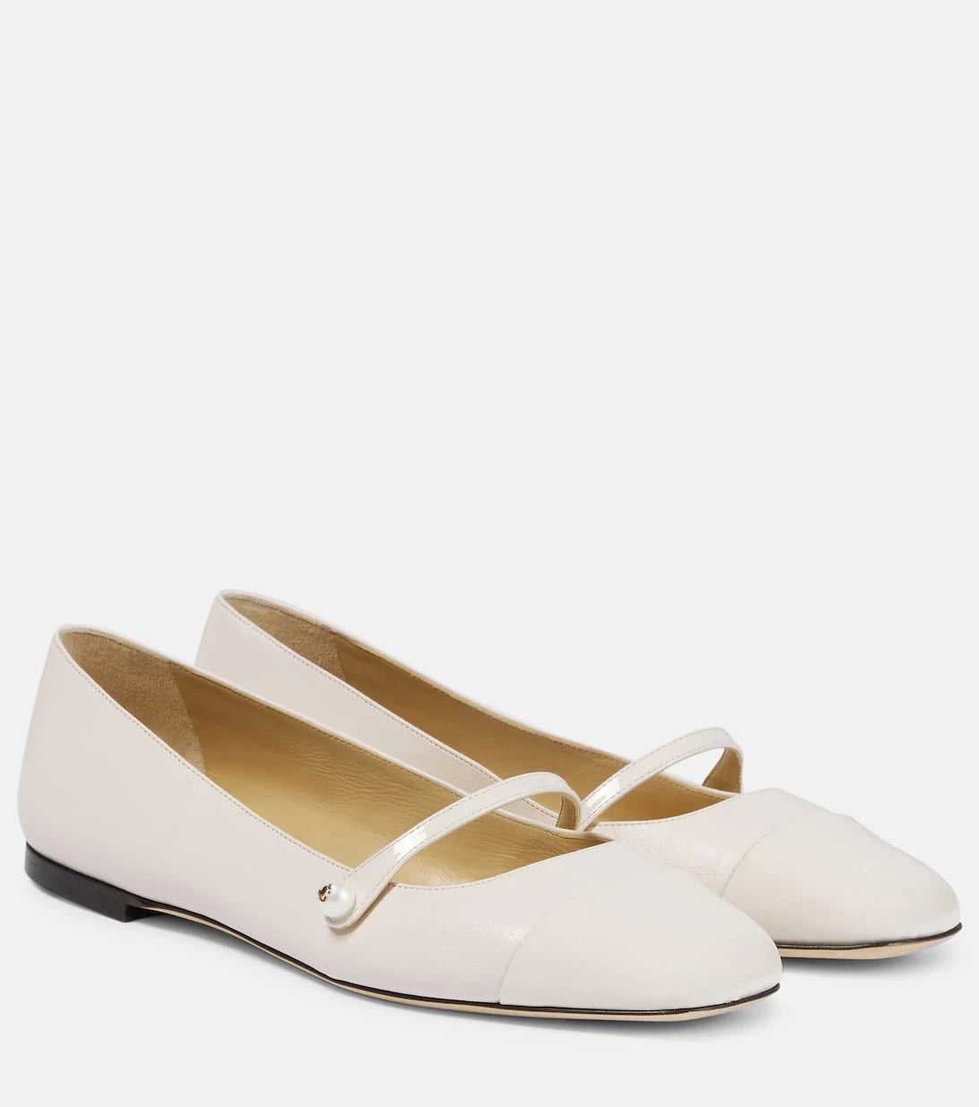 Jimmy Choo - Elisa embellished leather ballet flats