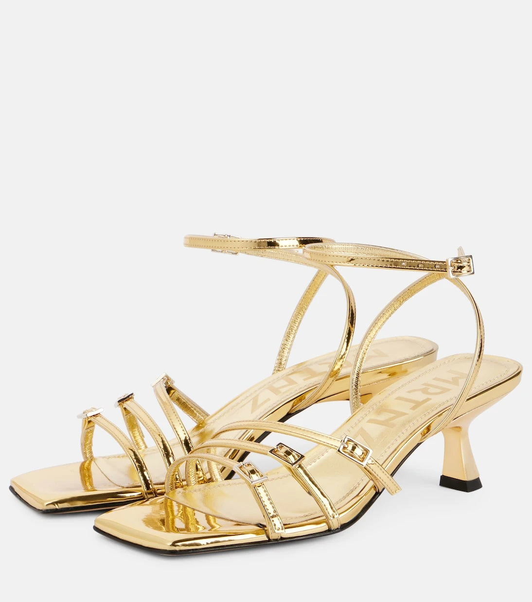 Souliers Martinez - Teresa 80 metallic leather sandals