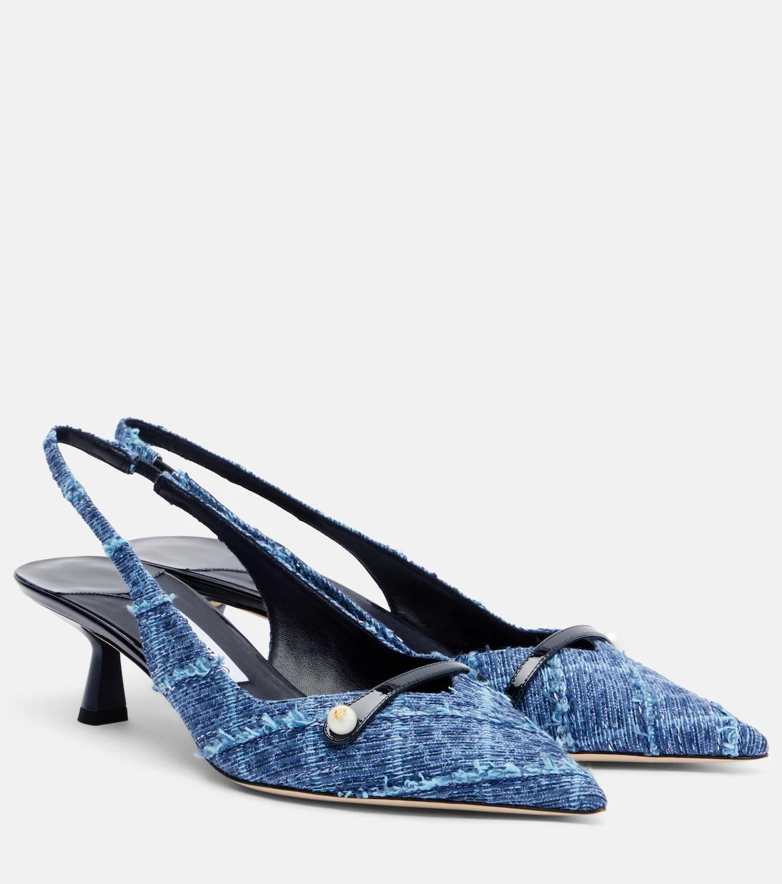 Jimmy Choo - Amita denim slingback pumps