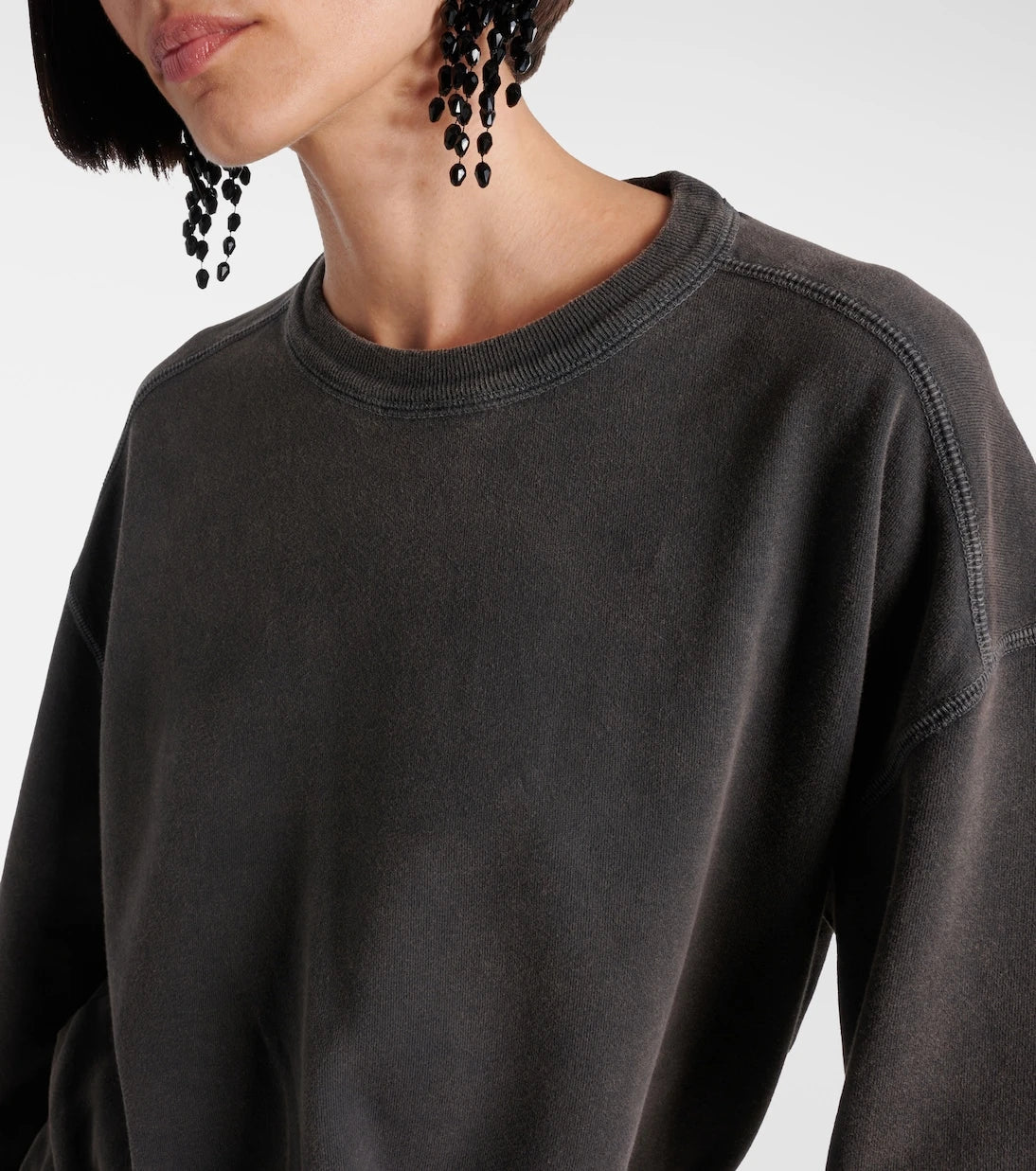 Marant Etoile - Pipper gathered cotton sweatshirt dress
