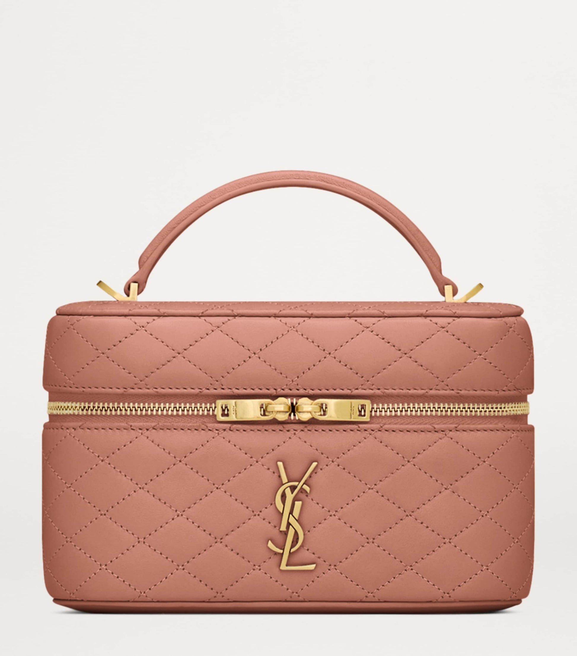 Saint Laurent Pink Lambskin Gaby Vanity Bag
