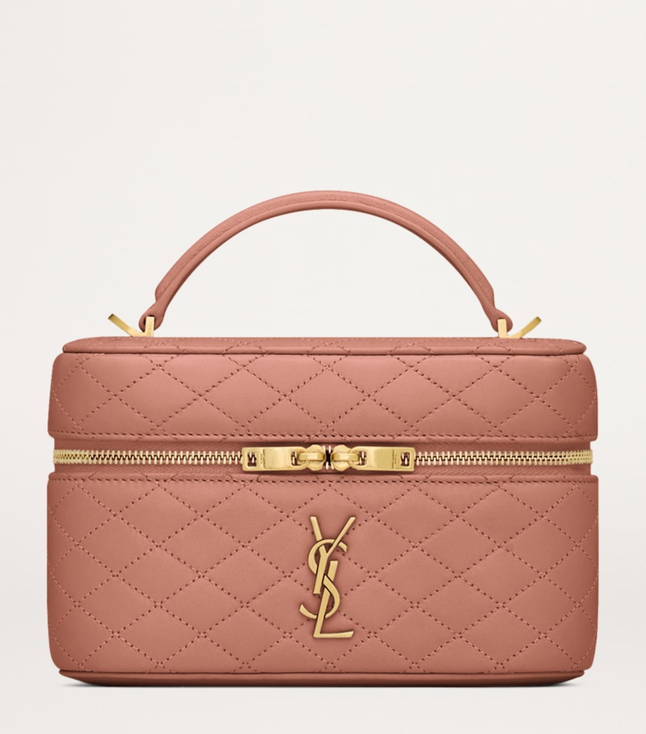 Saint Laurent Pink Lambskin Gaby Vanity Bag