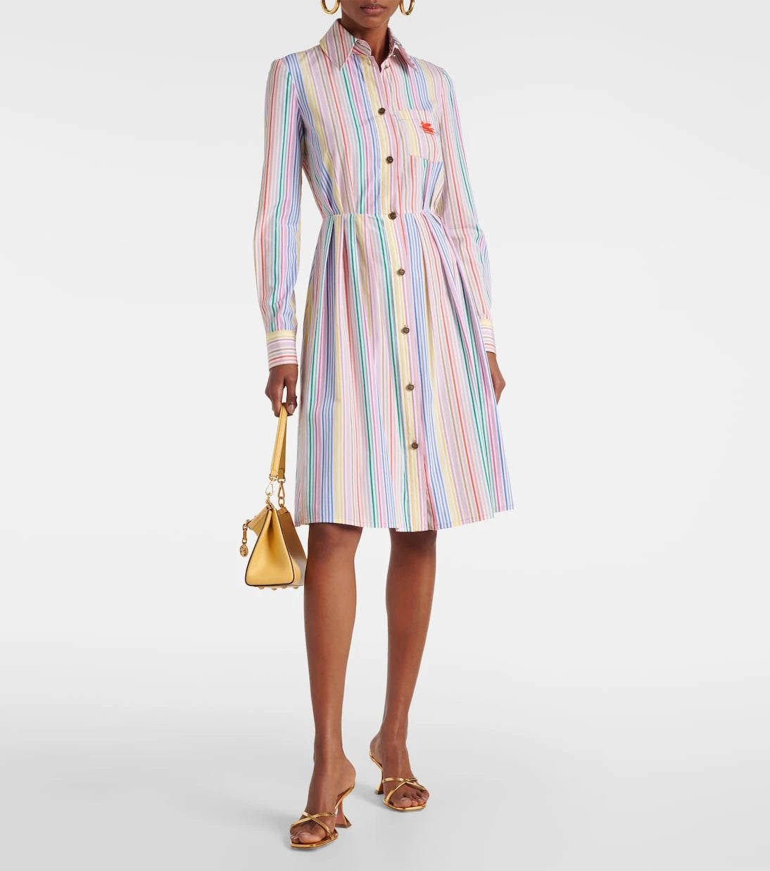 Etro - Striped cotton shirt dress