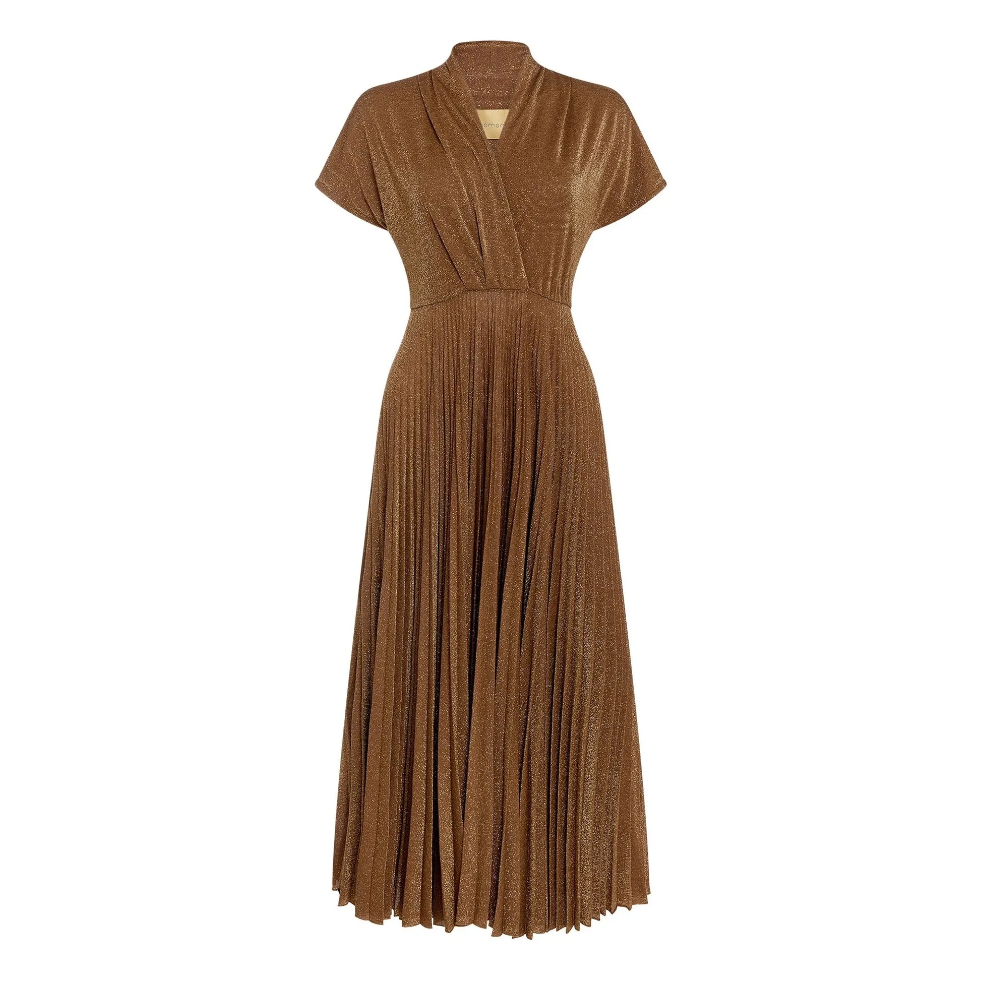 Momoni - Metallic Derby Dress | Tabacco