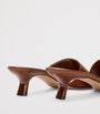 Leather Pebble Heeled Mules 45