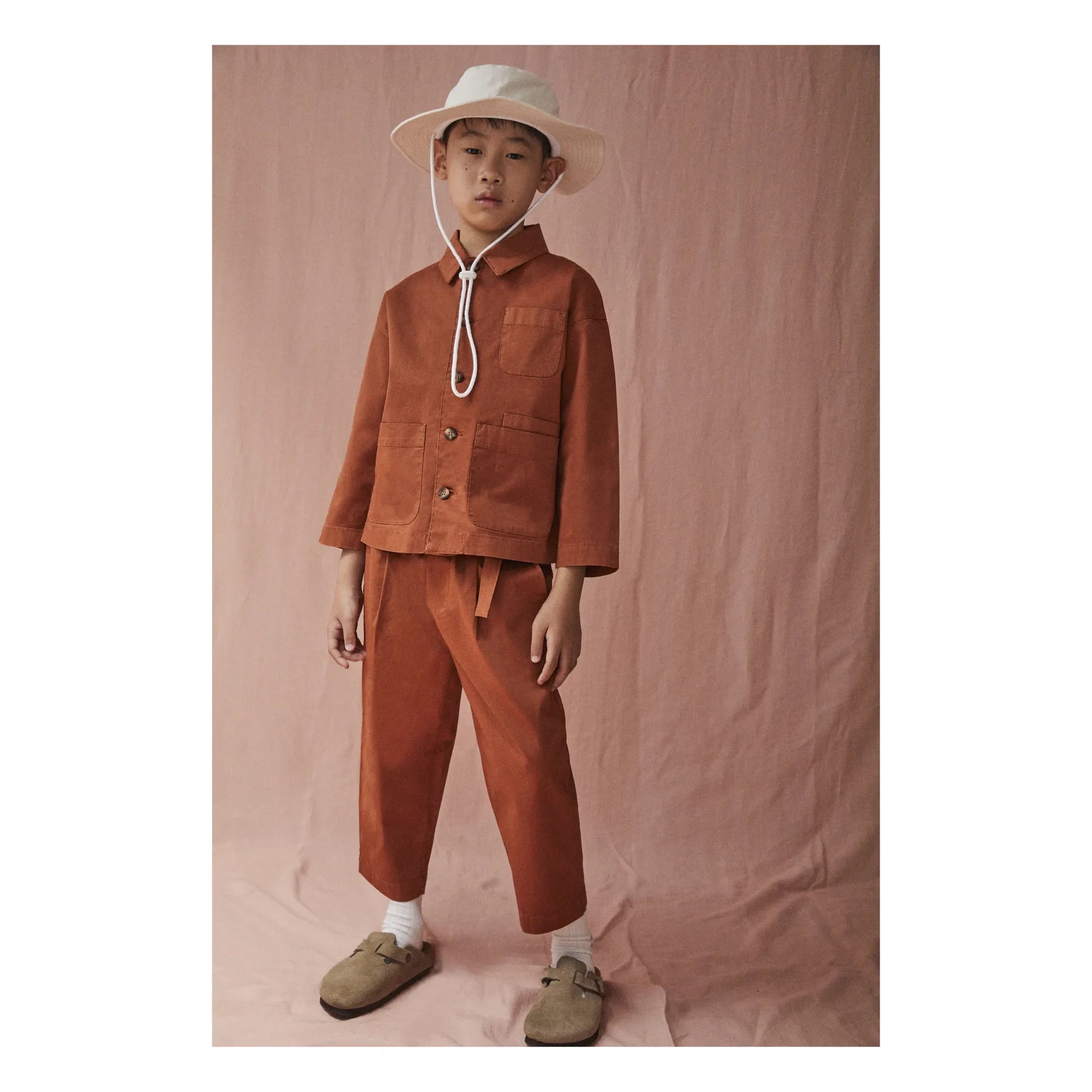 the new society - David Organic Cotton Poplin Jacket  | Caramel