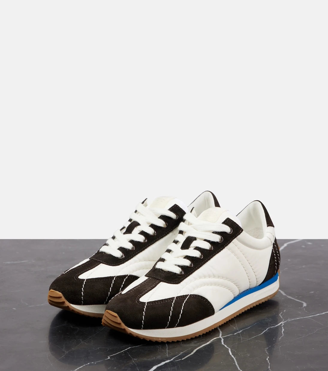 Toteme - Suede-trimmed sneakers
