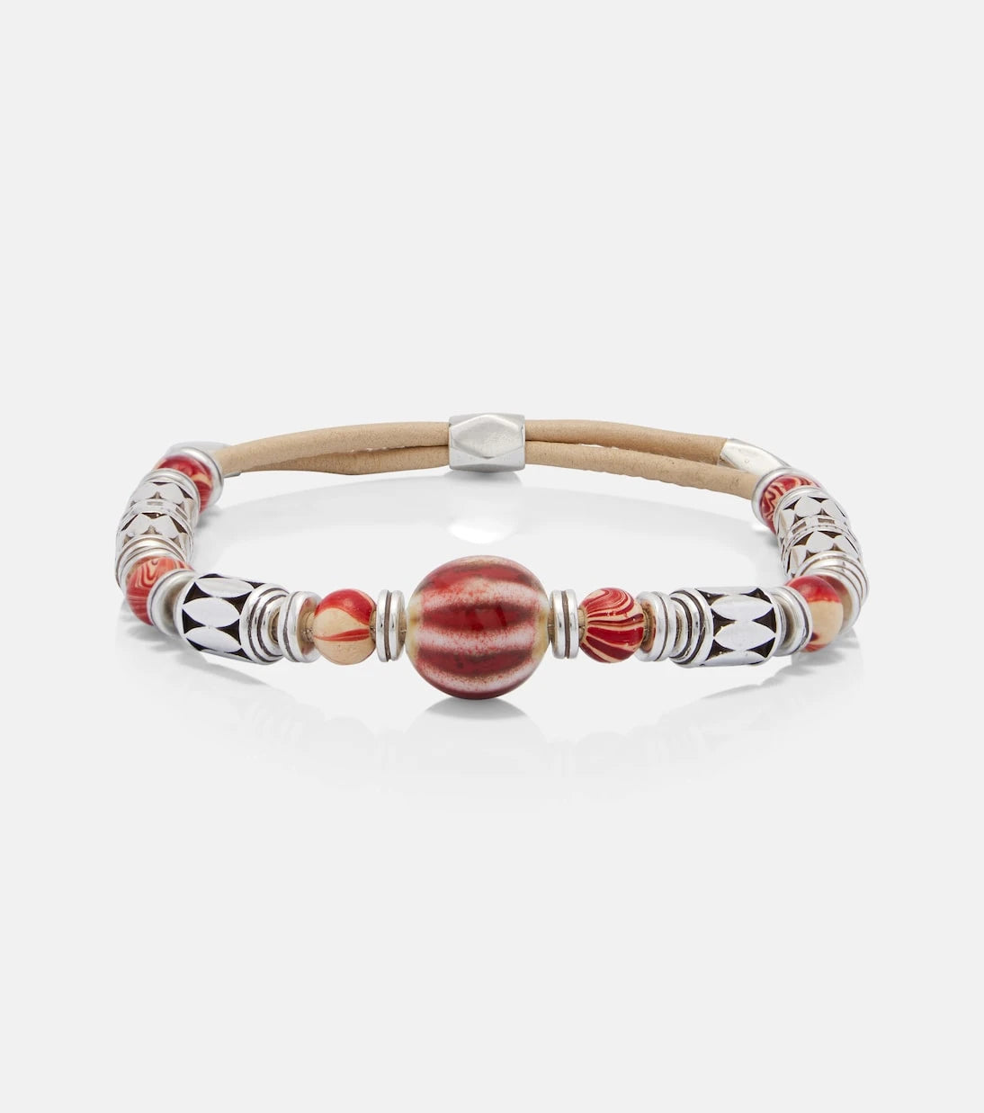 Isabel Marant - Janis beaded metal and leather bracelet