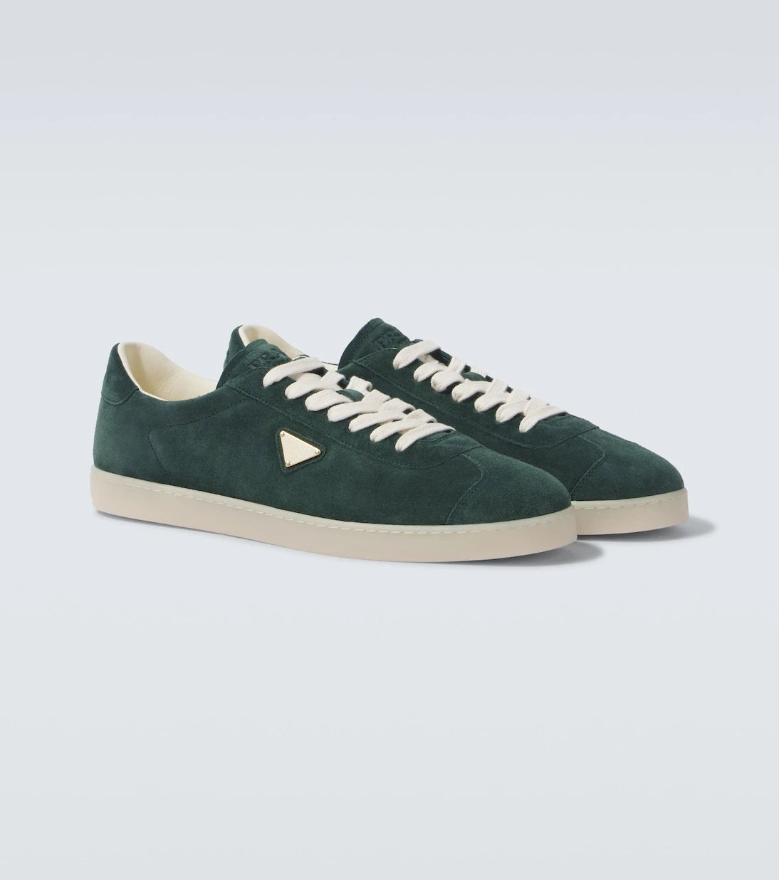 Prada - Lane logo suede sneakers