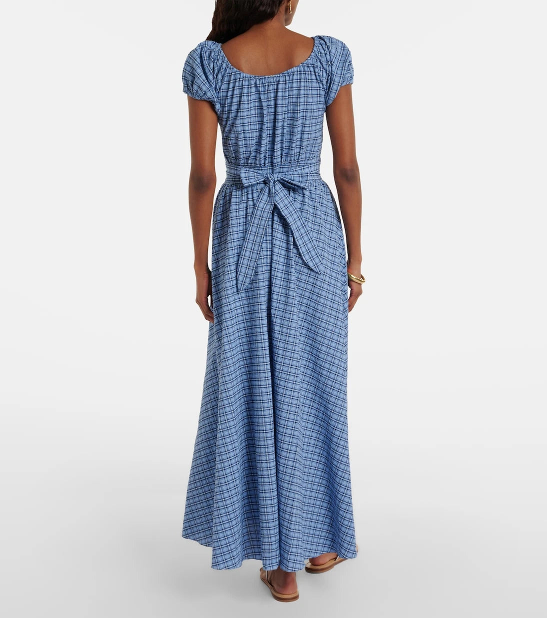 Faithfull - Edessa checked cotton maxi dress