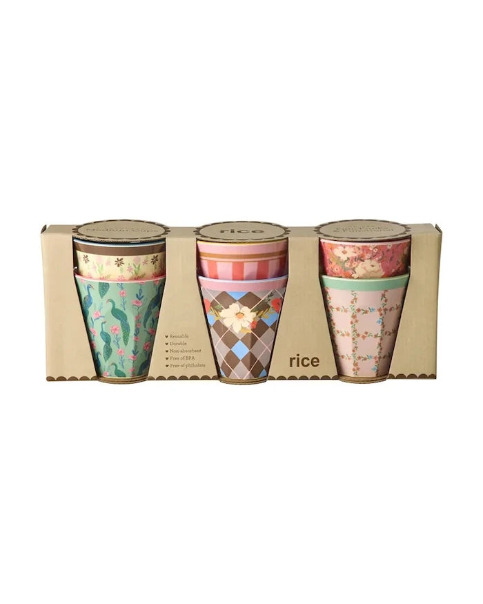 Rice 13 x 9 x 33 cm plastik seramik bardak seti