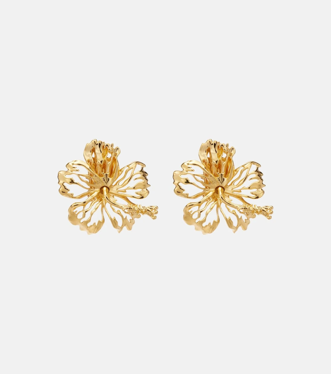 Oscar de la Renta - Hibiscus clip-on earrings