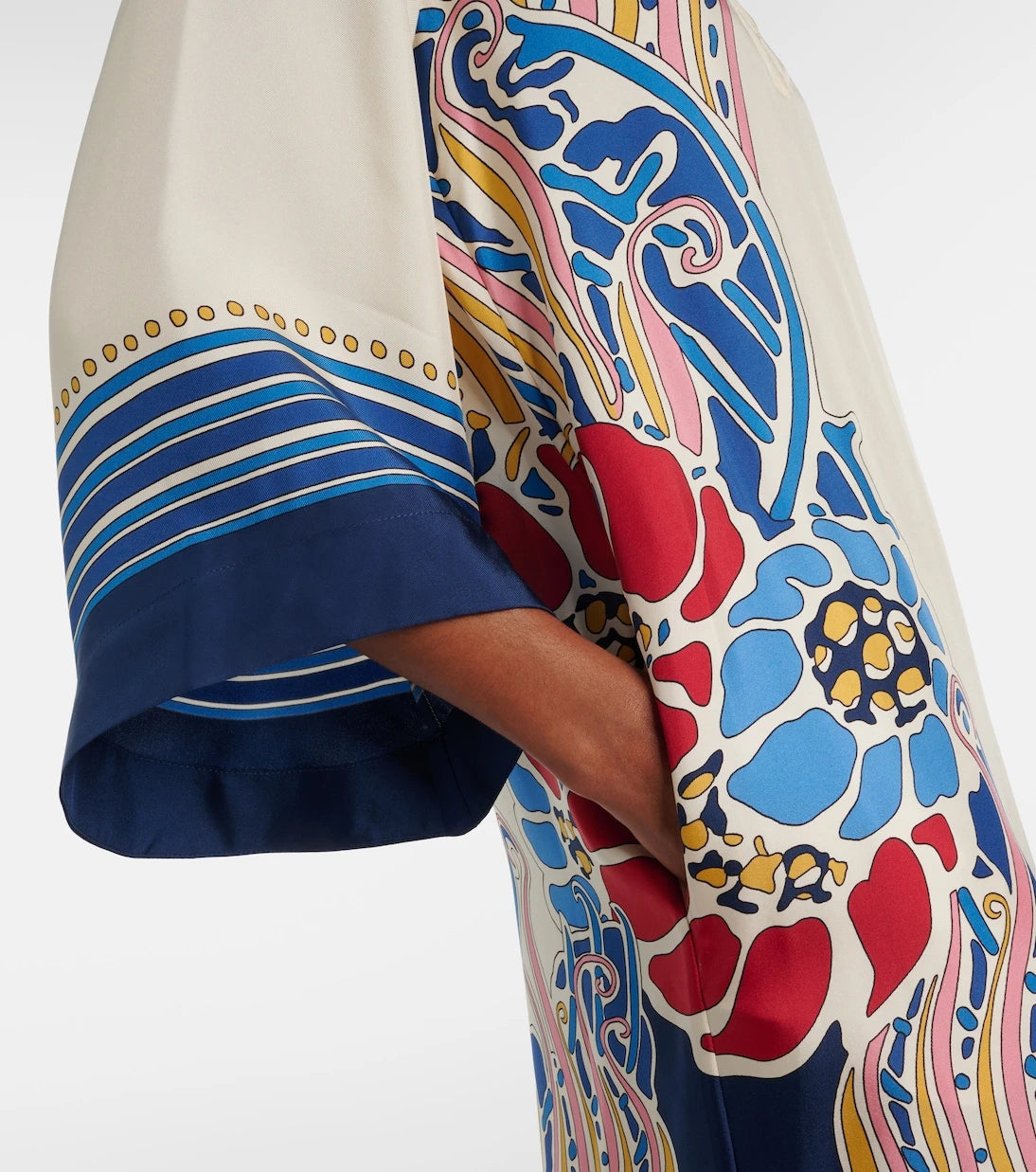 La DoubleJ - Printed silk satin kaftan