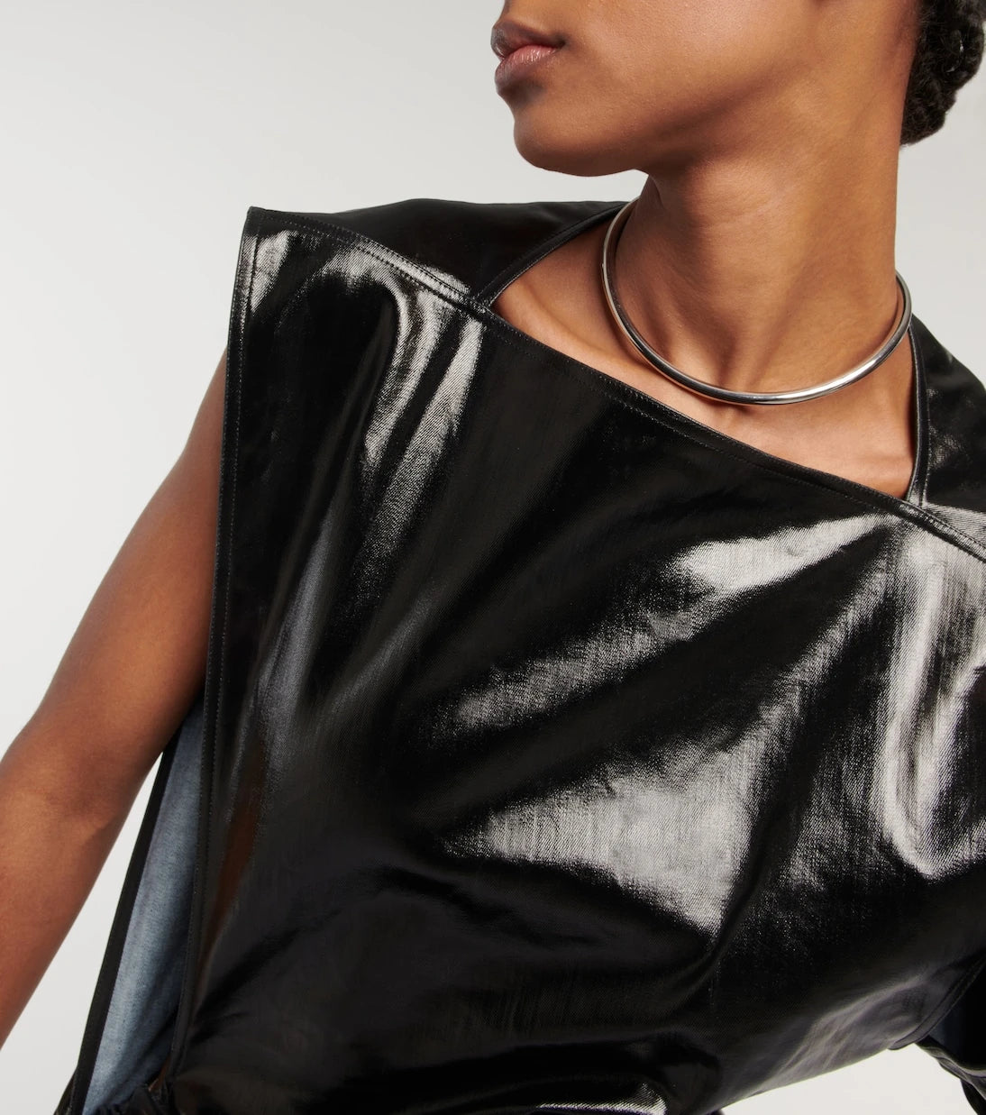 Rick Owens - Asymmetrical denim gown
