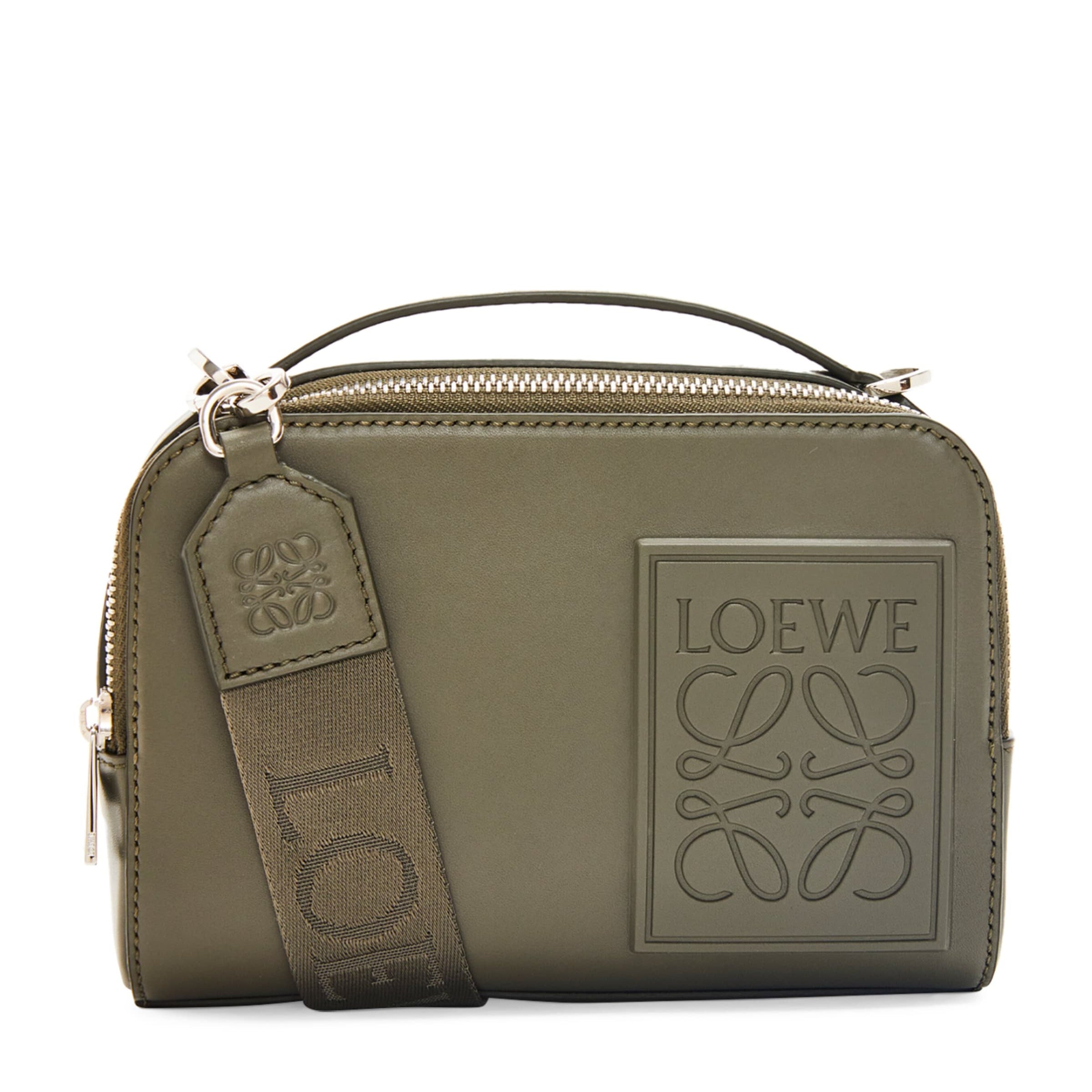 Green Mini Leather Camera Cross-Body Bag