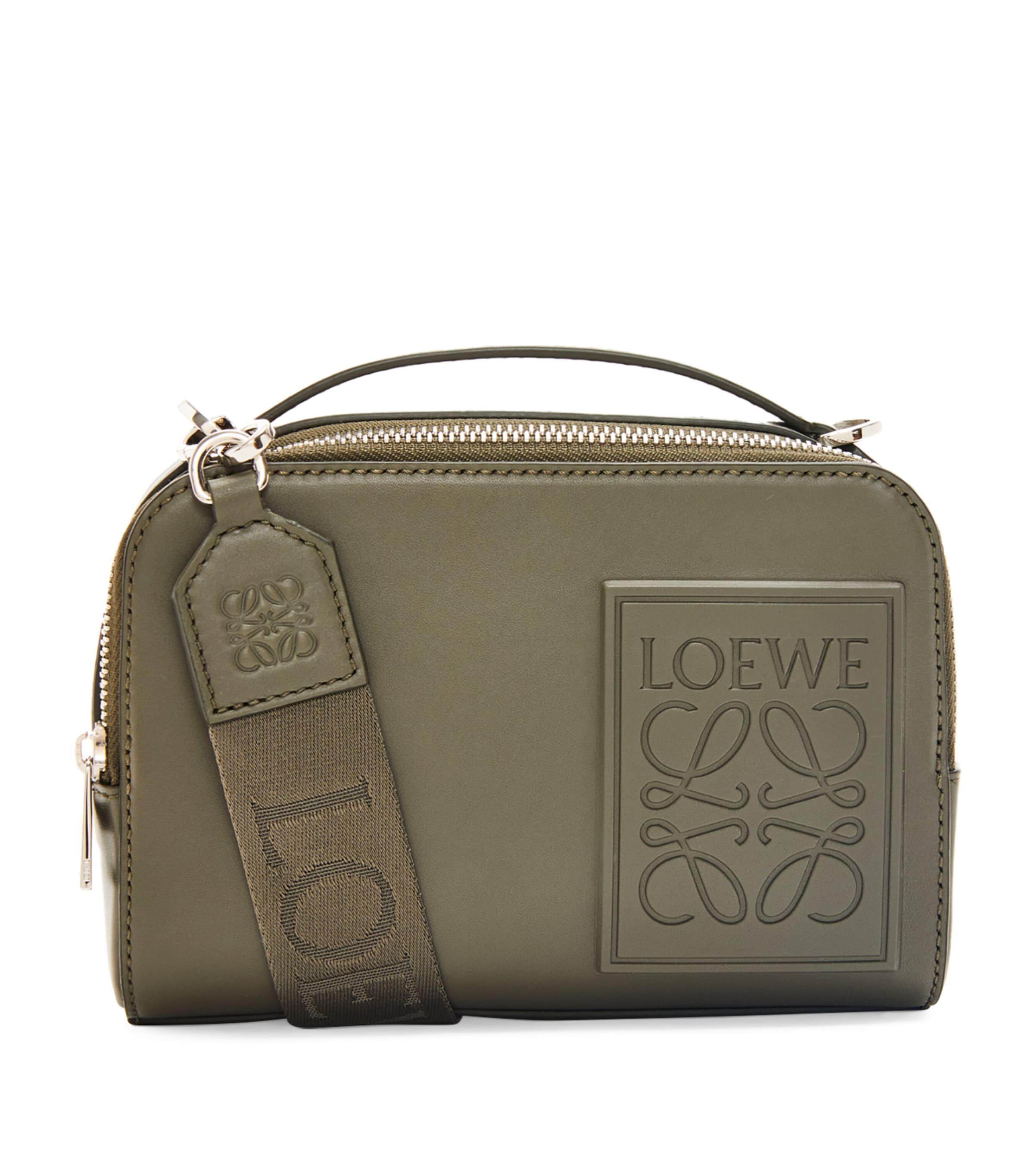 Green Mini Leather Camera Cross-Body Bag