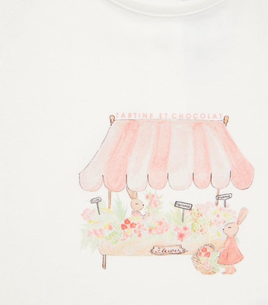 Tartine et Chocolat Cotton Flower Stall Print T-Shirt (3 Months-4 Years)