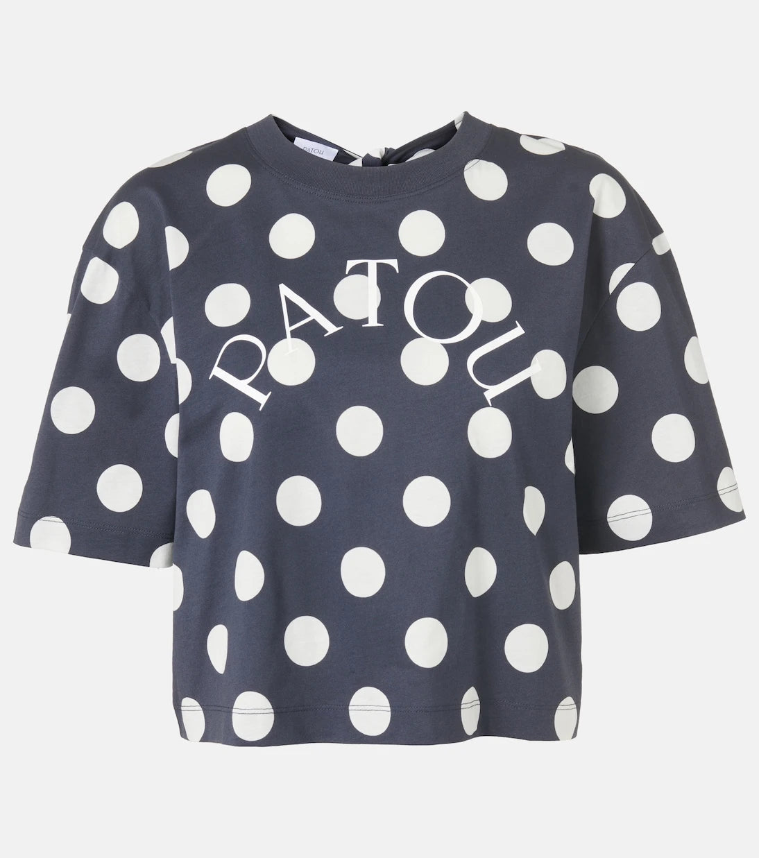 Patou - Logo polka-dot cotton crop top