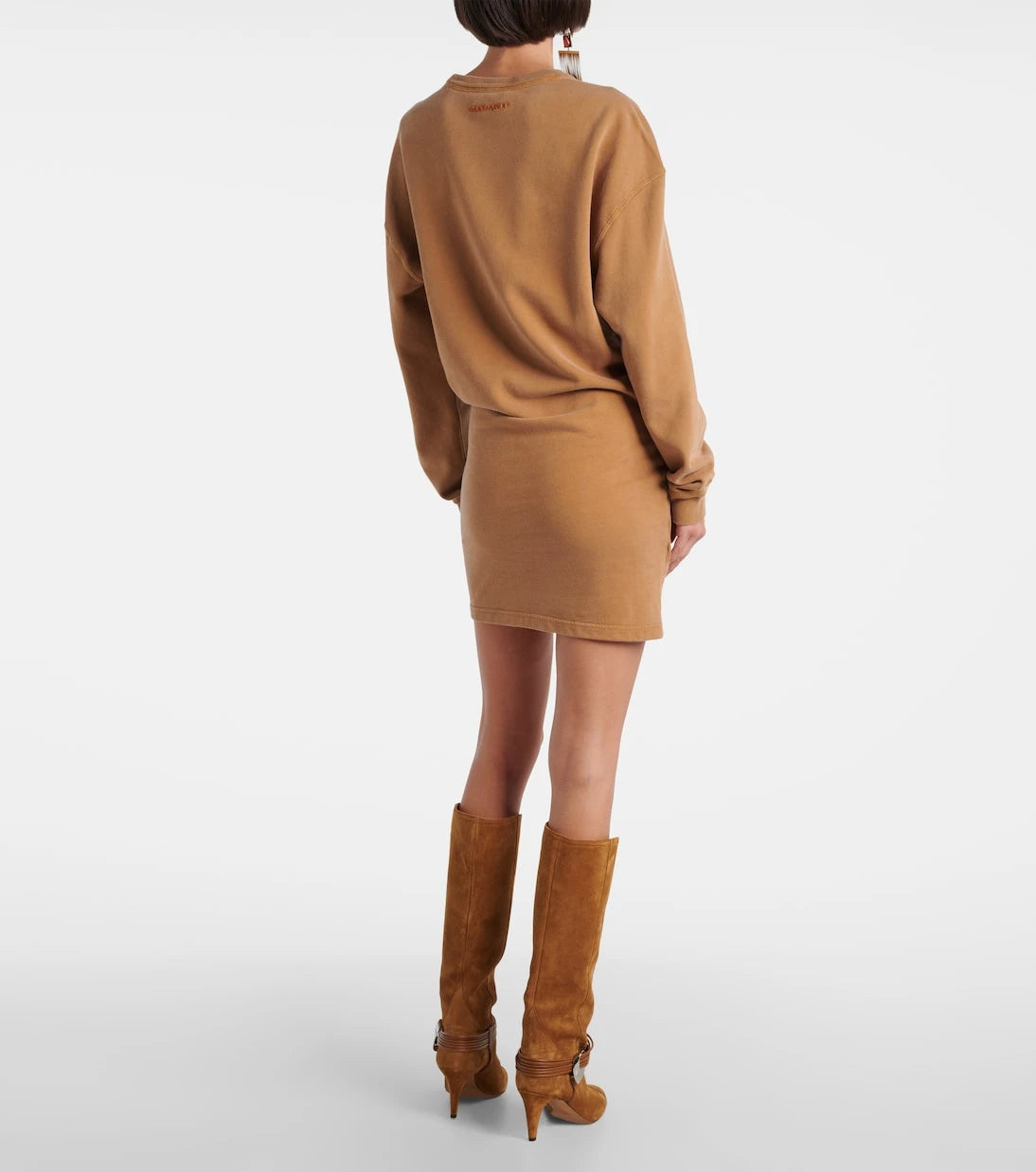 Marant Etoile - Pipper gathered cotton sweatshirt dress