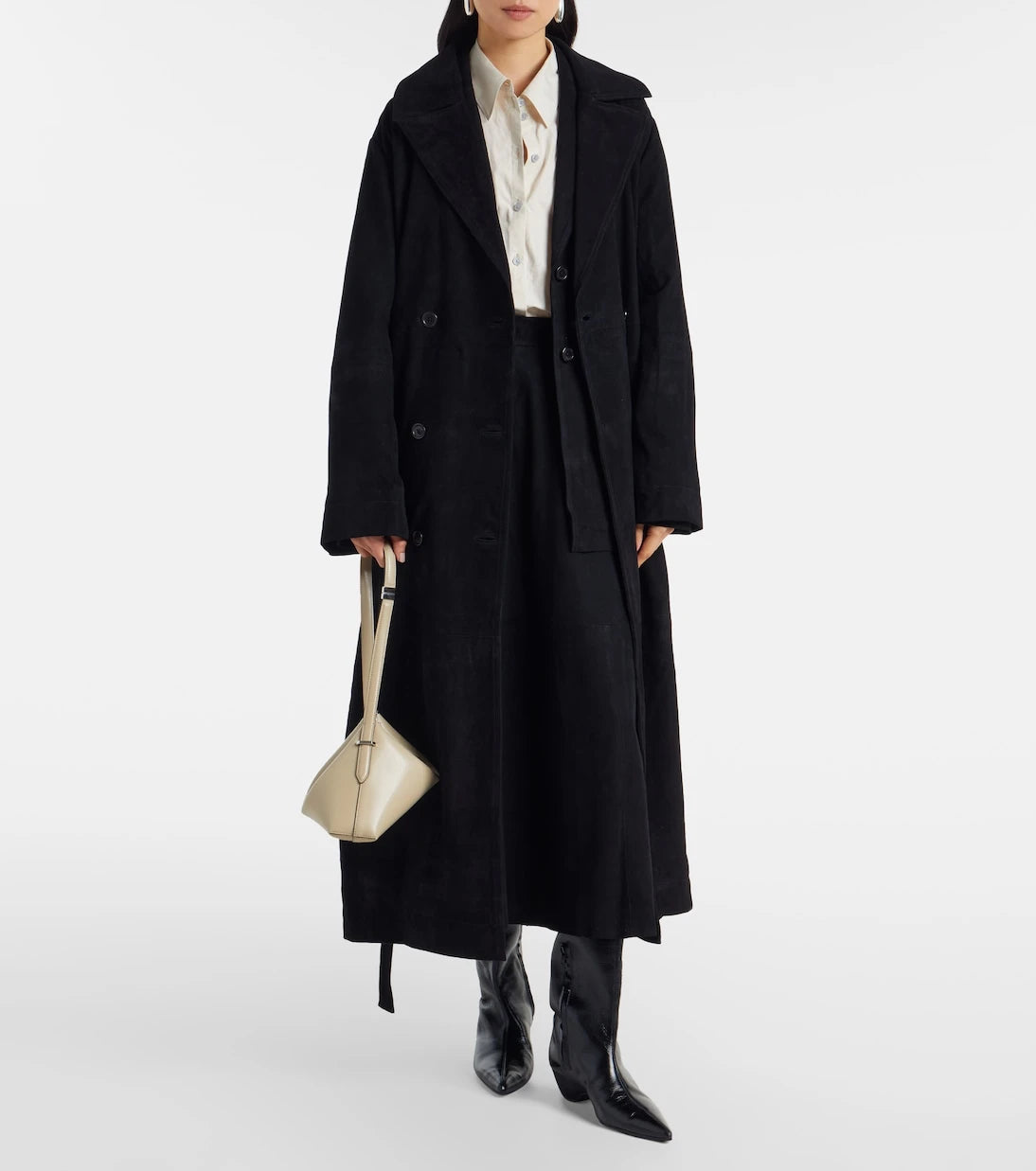Róhe - Suede wrap coat