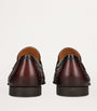 Leather Aston Weave Penny Loafers