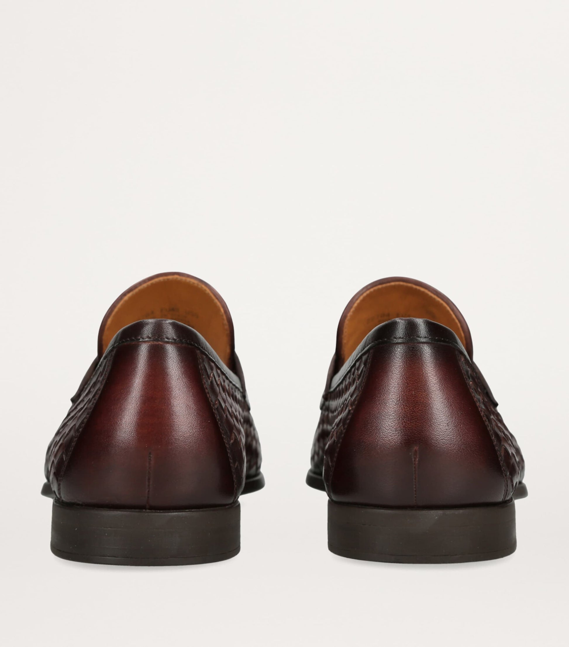 Leather Aston Weave Penny Loafers