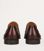 Leather Aston Weave Penny Loafers