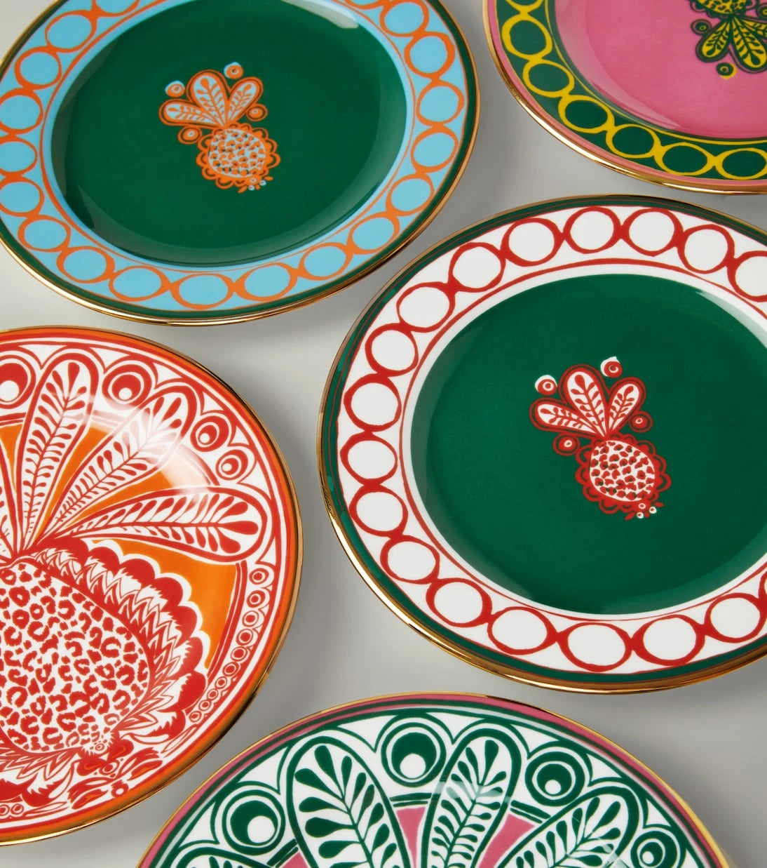 La DoubleJ - Pineapple set of 6 dessert plates