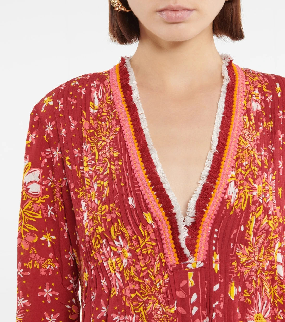 Poupette St Barth - Ola fringed printed minidress