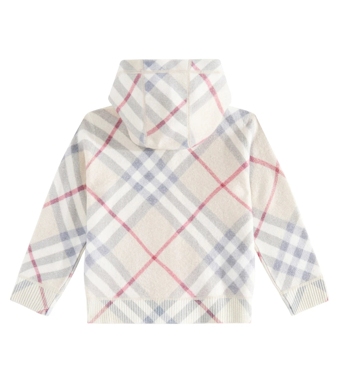 Burberry Kids - هودي صوف كاروهات بربري