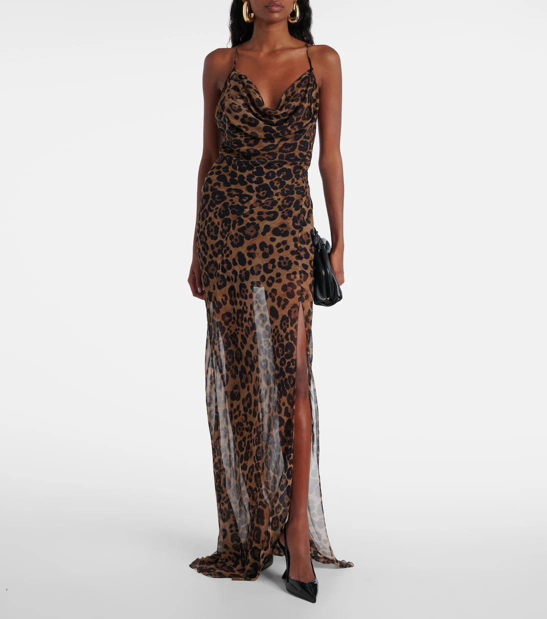 Blumarine - Leopard-print silk maxi dress