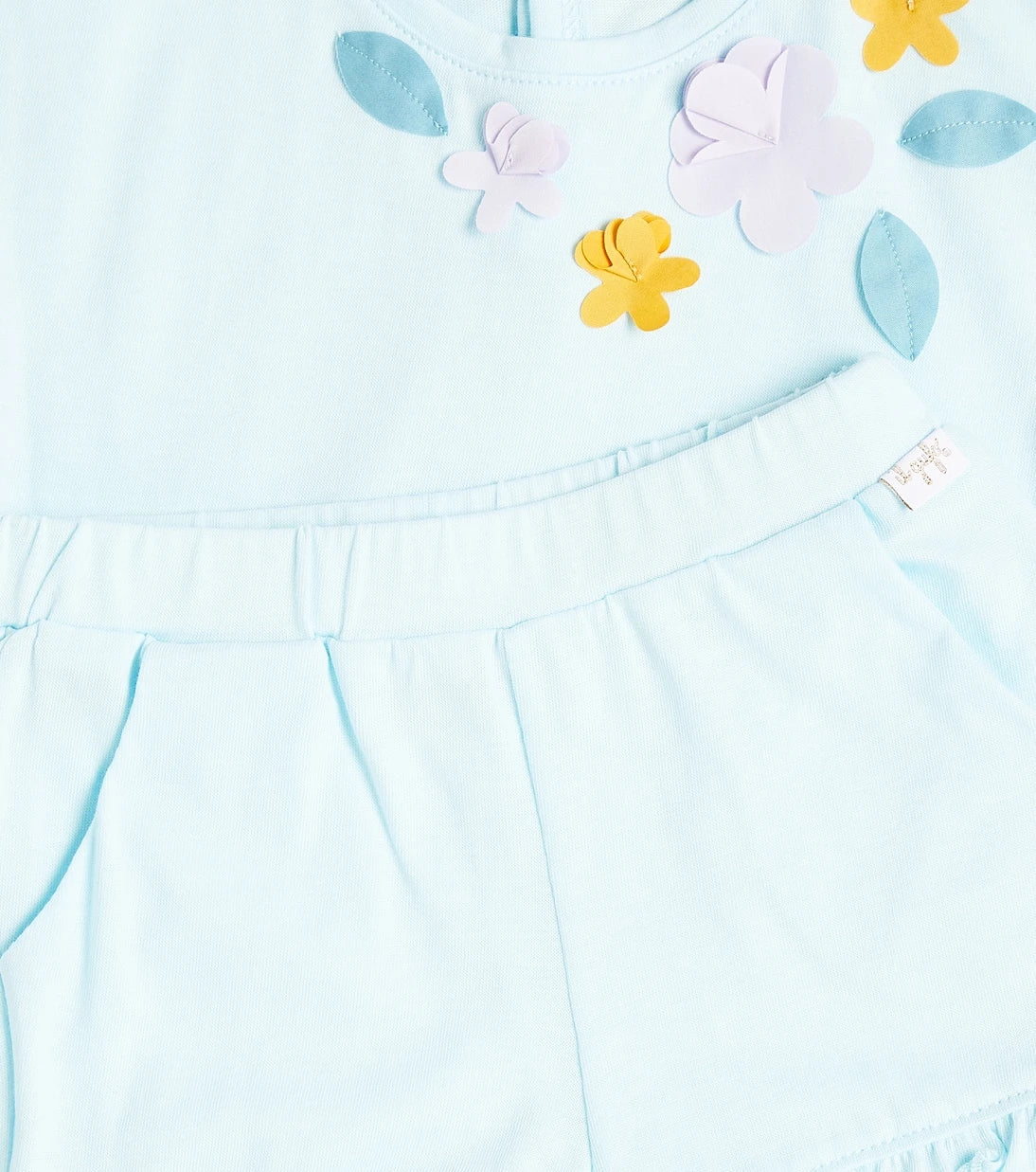 Il Gufo - Baby cotton top and shorts set