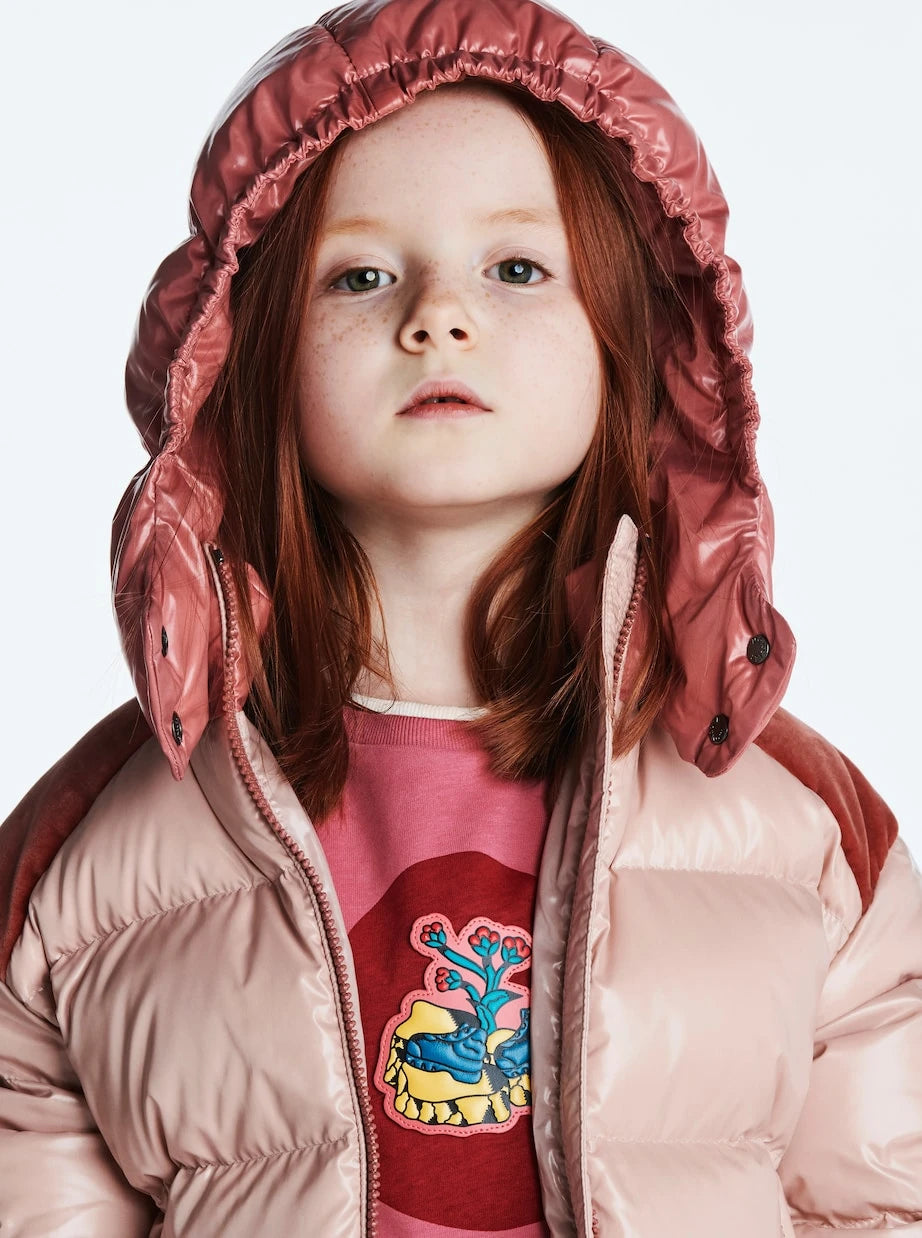 Moncler Enfant - Chouelle velvet-trimmed down jacket