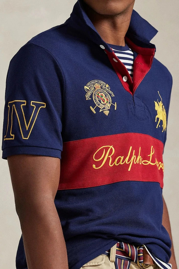 Памучна тениска с яка Polo Ralph Lauren