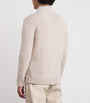Beige Wool Quarter-Zip Sweater
