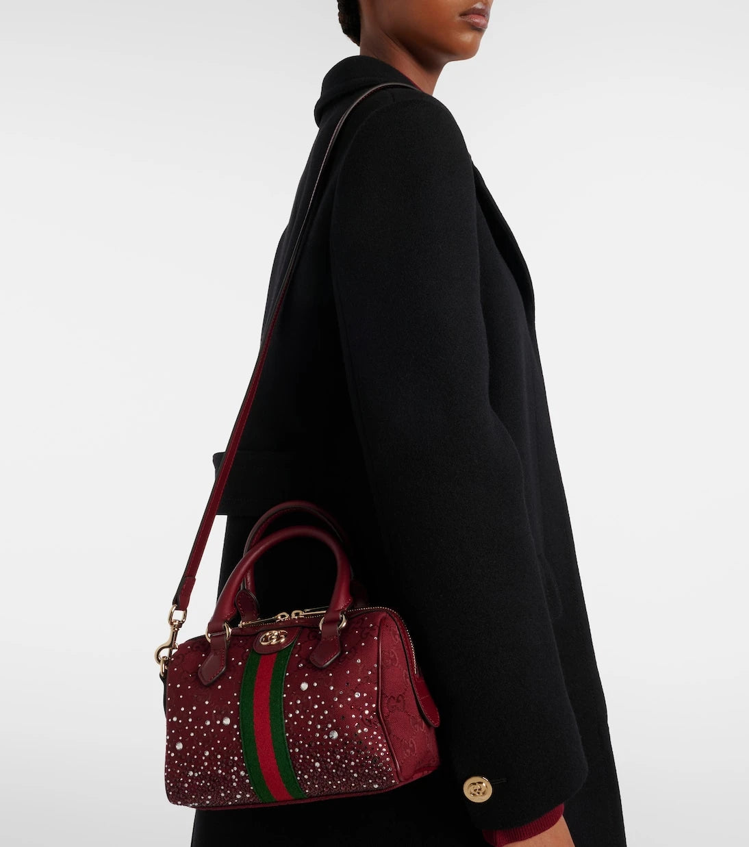 Gucci - Ophidia Small embellished canvas tote bag