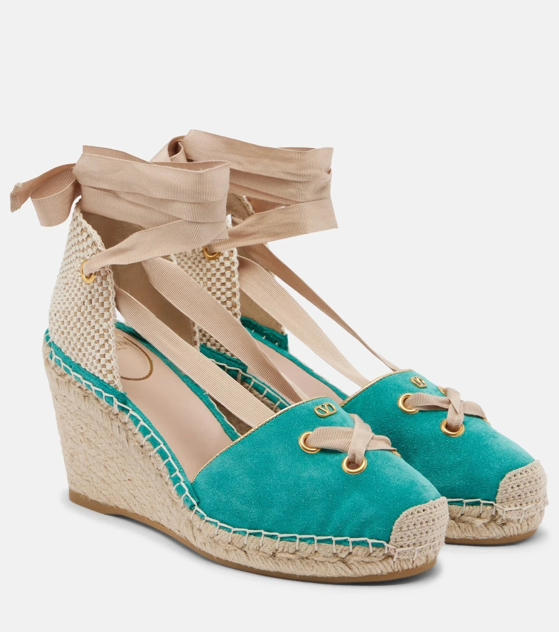 Valentino Garavani - Resort suede espadrille wedges