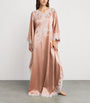 TORLOWEI Pink Silk Lace Tokoni Kaftan