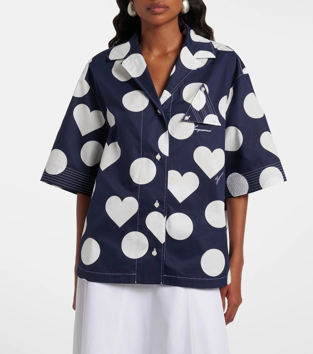 Jacquemus - Marin polka-dot cotton poplin shirt