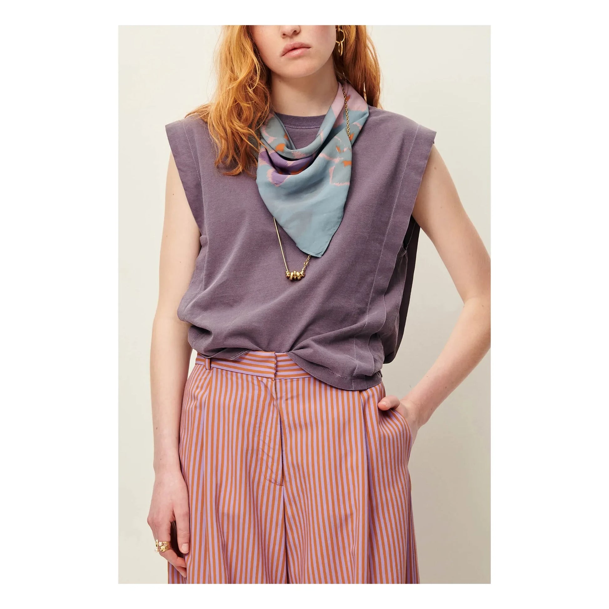 Sessùn - Orlando cotton T-shirt | Purple