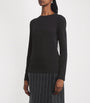 Black Knitted Crew-Neck Top