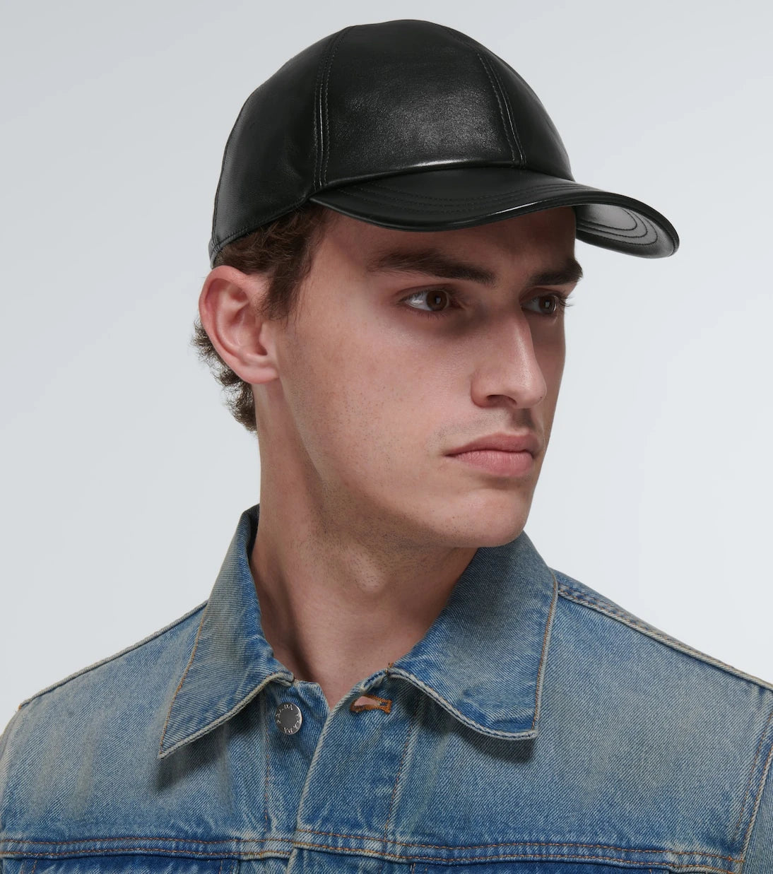 Prada - Leather baseball cap