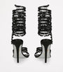 René Caovilla Black Chandelier Heeled Sandals 105