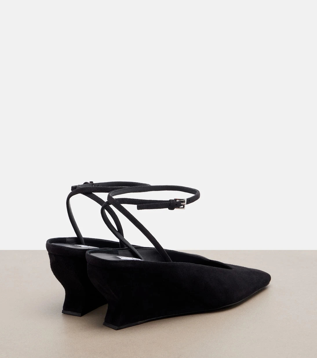 Alaïa - Wave suede wedges