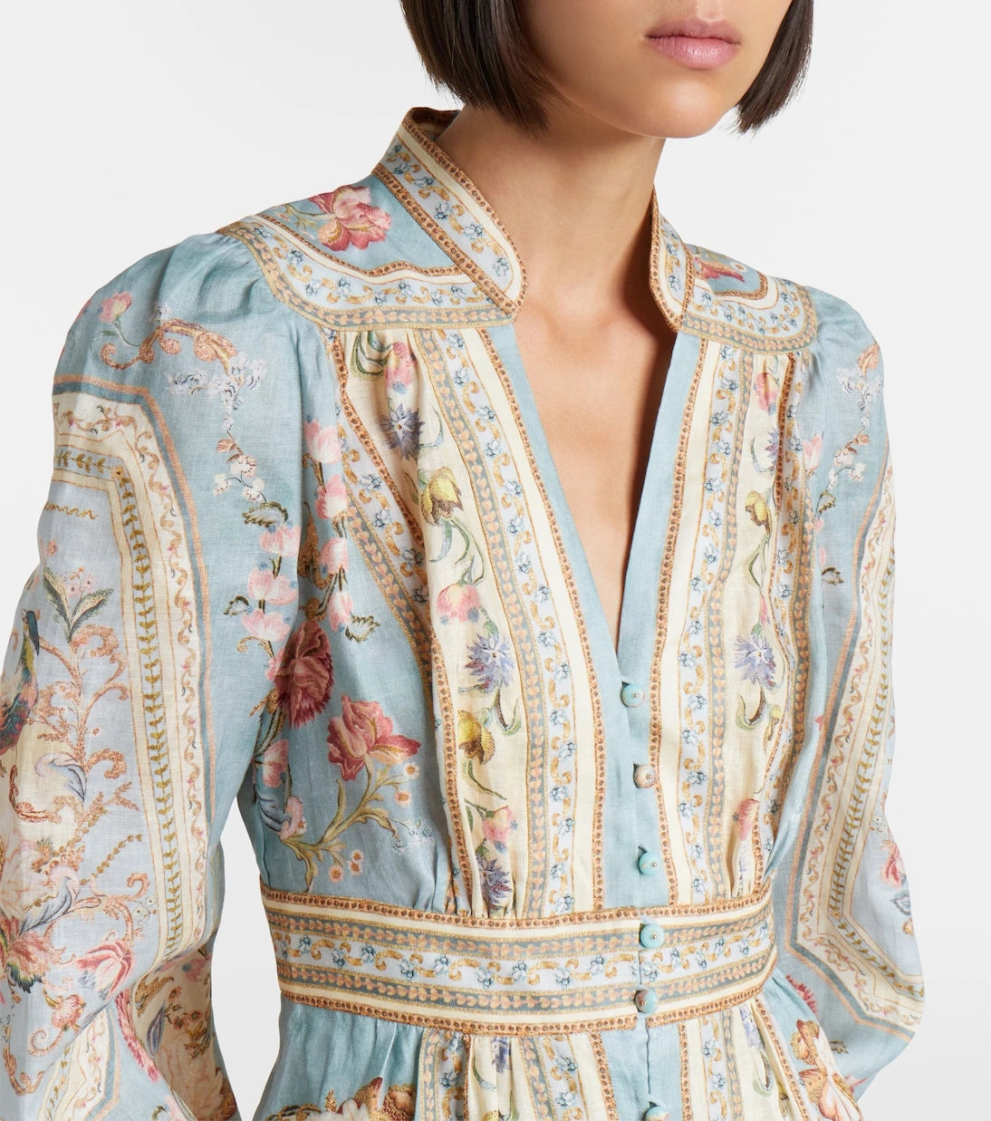Zimmermann - Roselight floral linen midi dress